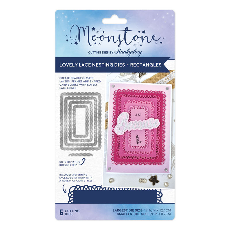 Moonstone Dies - Lovely Lace Nesting Dies - Rectangles