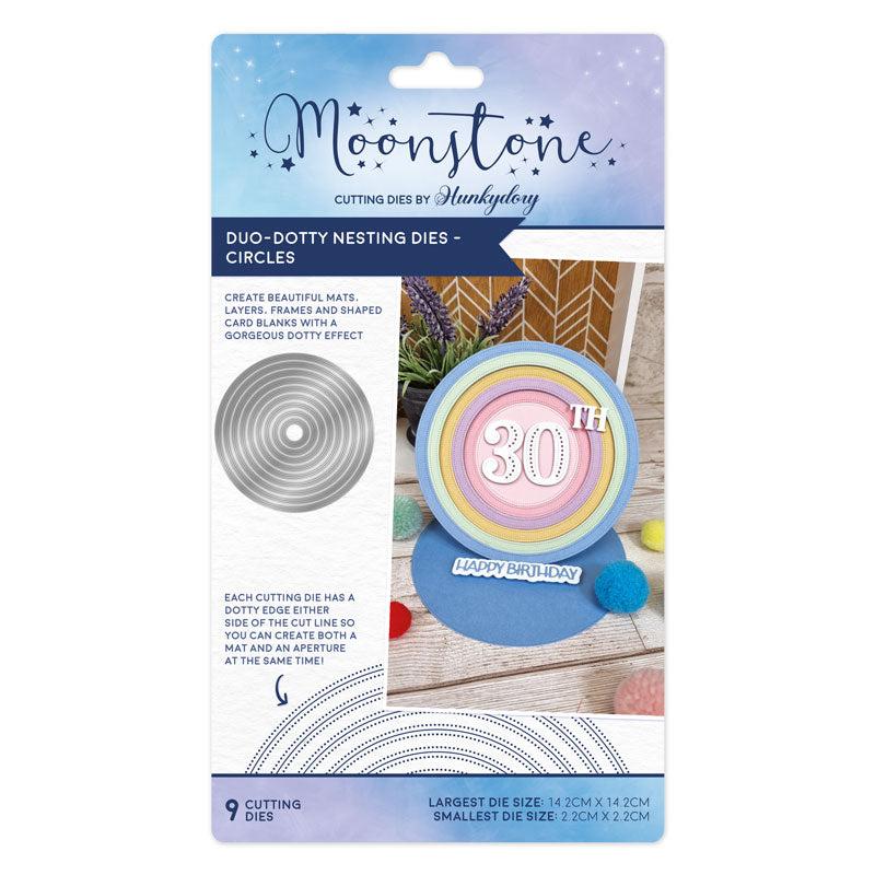 Moonstone Dies - Duo-Dotty Nesting Dies - Circles