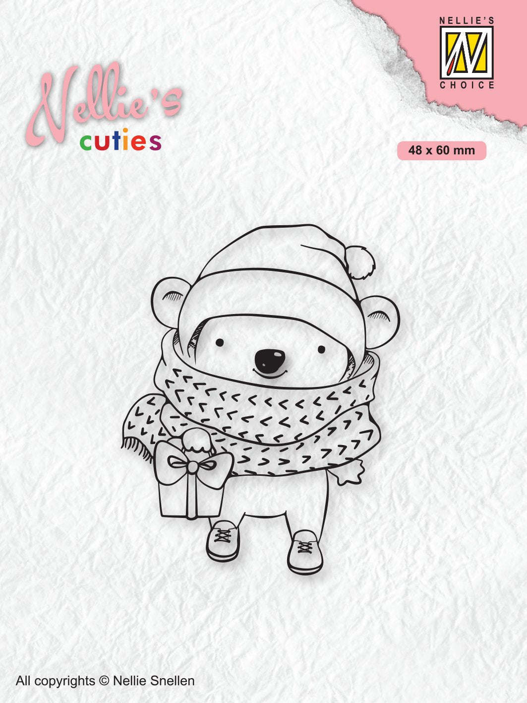 Nellie's Choice Clear Stamp Christmas Cuties Koala With Parcel