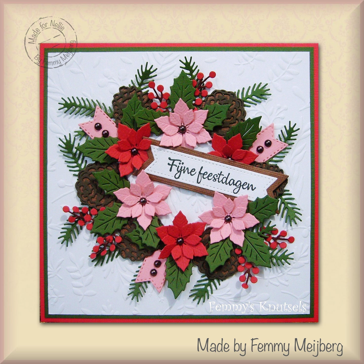 3D Embossing Folder Square - Branches & Berries