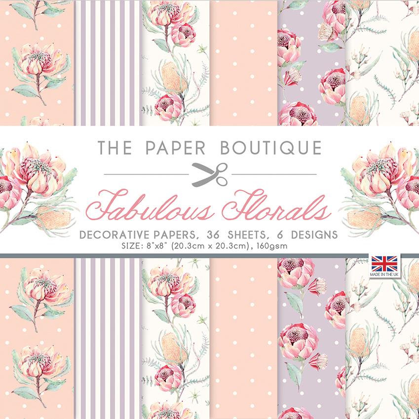 The Paper Boutique Fabulous Florals 8x8 Paper Pad