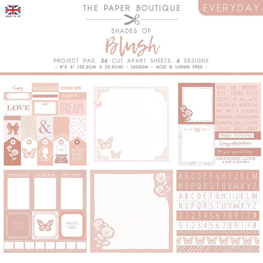 The Paper Boutique Everyday - Shades Of - Blush 8 in x 8 in Project Pad