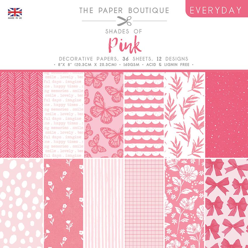 The Paper Boutique Everyday - Shades Of - Pink 8 in x 8 in Pad