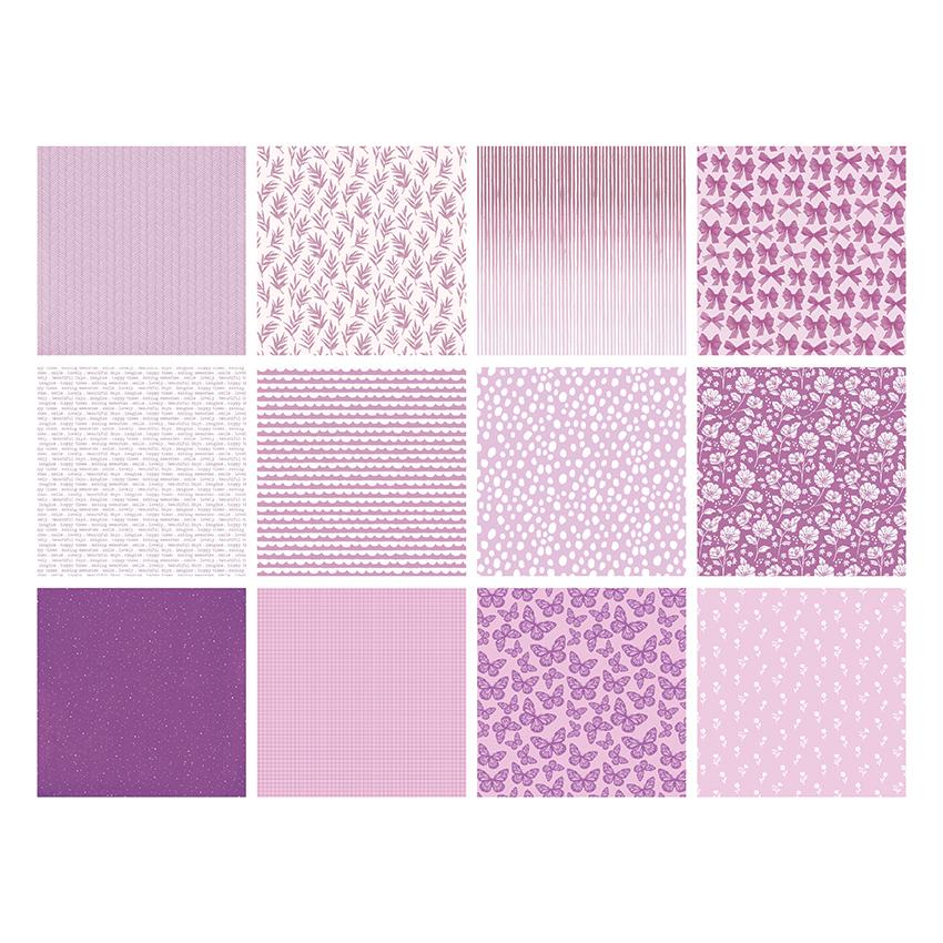 The Paper Boutique Everyday - Shades Of - Purple 8 in x 8 in Pad