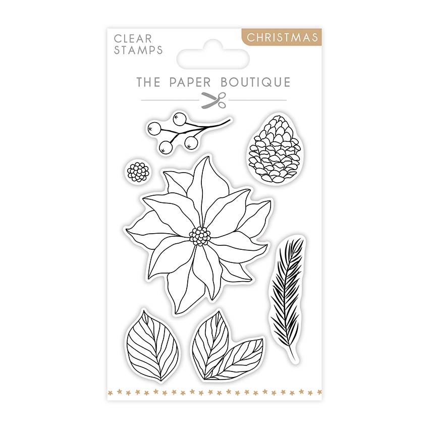 The Paper Boutique Poinsettia Layering A6 Stamp Set