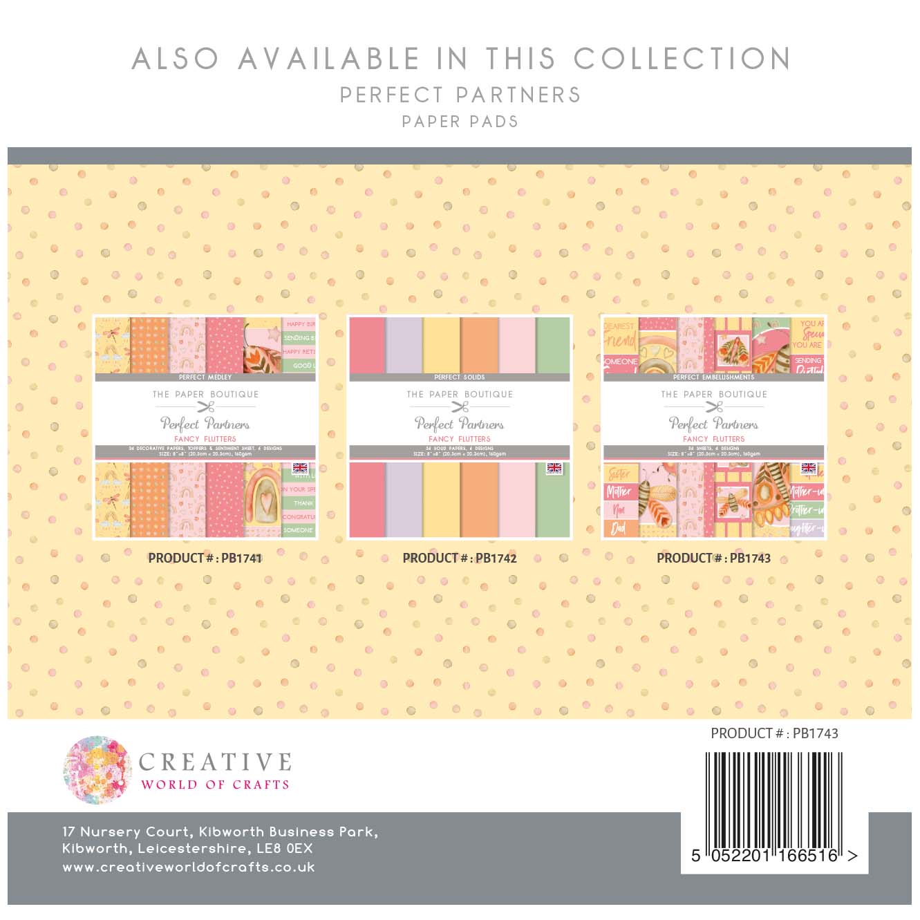 The Paper Boutique Perfect Partners - Fancy Flutters 8 in x 8 in Embellishments