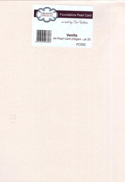 Foundation A4 Pearl Cardstock 230gsm pk 20 - Vanilla