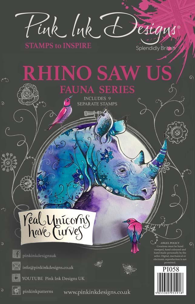 Pink Ink Designs Rhino Saw Us A5 Clear Stamp