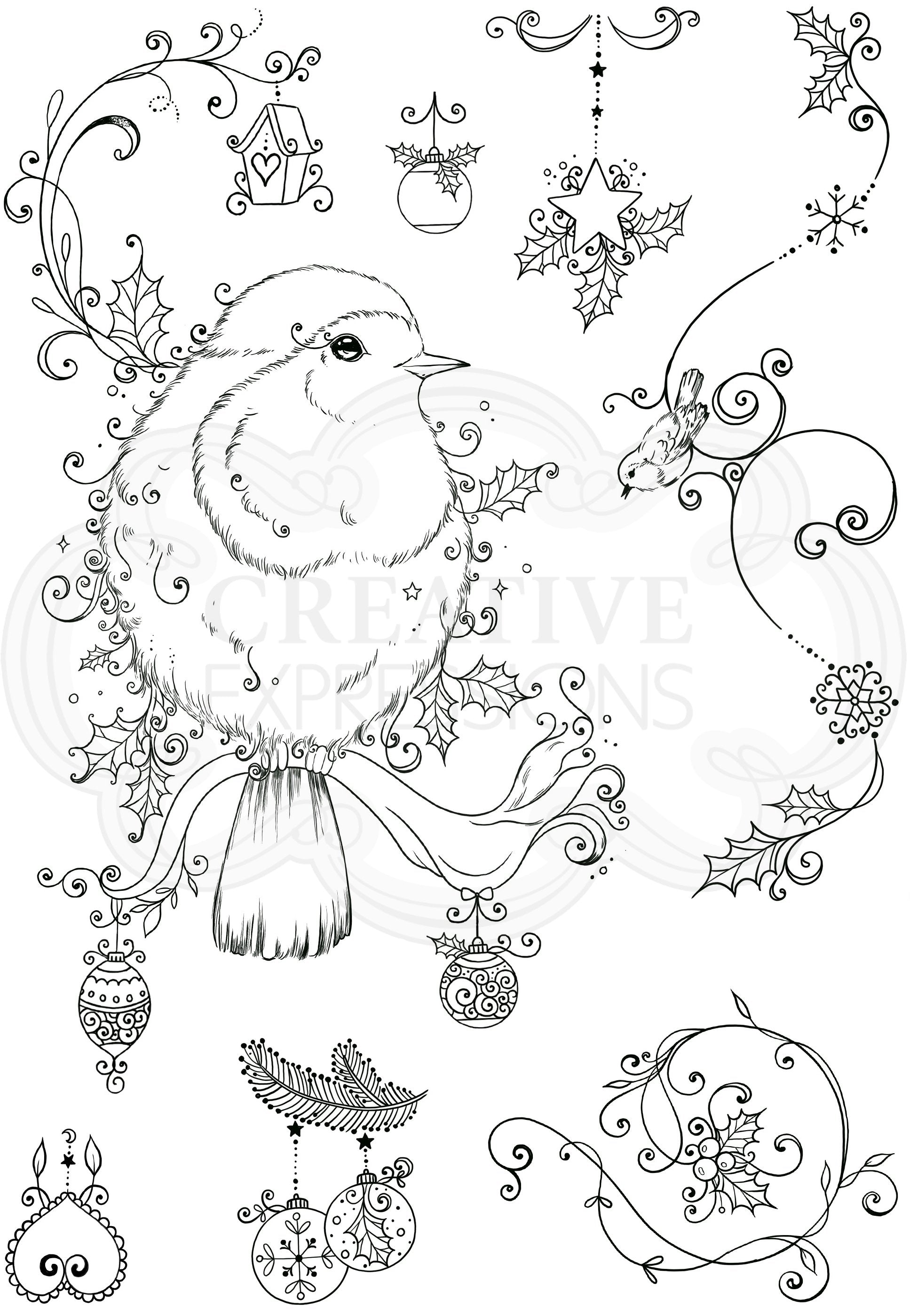 Robin Redbreast A5 Clear Stamp Set