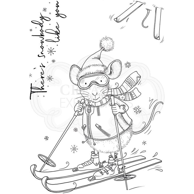 Pink Ink Designs Ski Mouse A7 Clear Stamp