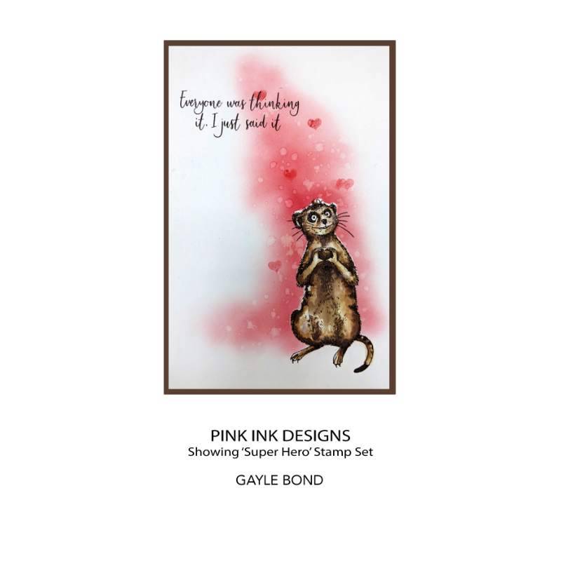 Pink Ink Designs Super Hero 6 in x 8 in Clear Stamp Set