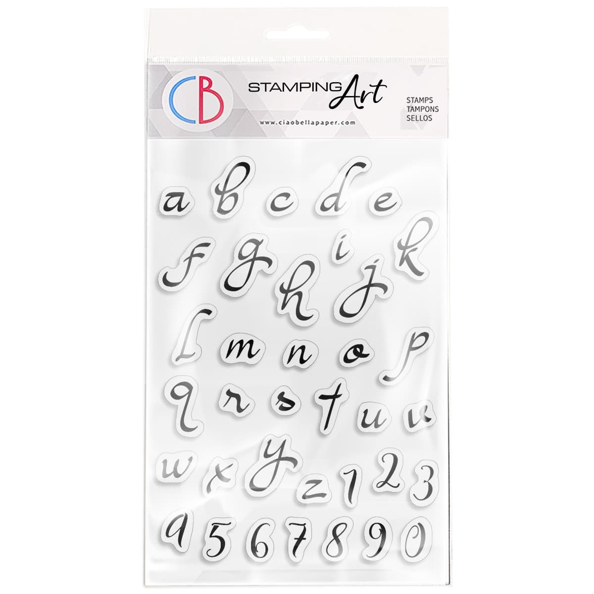 Ciao Bella Clear Stamp Set 4"x6" Moonlight Lowercase Alphabet