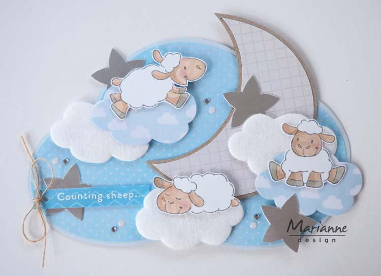 Marianne Design Craft Stencil: Cloud by Marleen