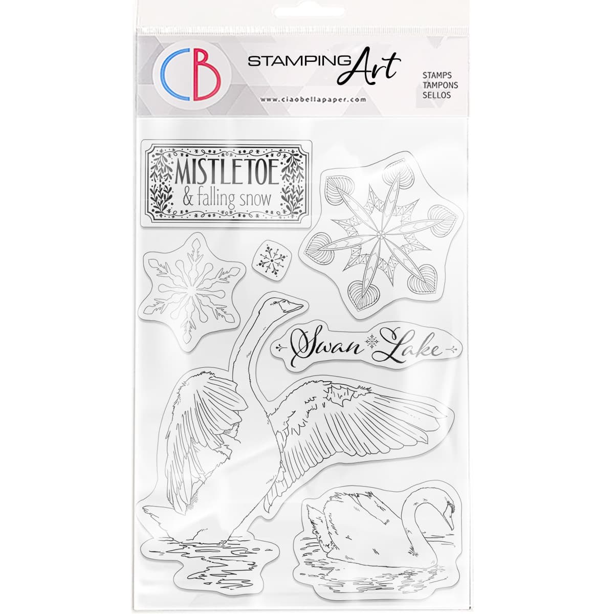 Ciao Bella Clear Stamp Set 6"x8" Swan Lake