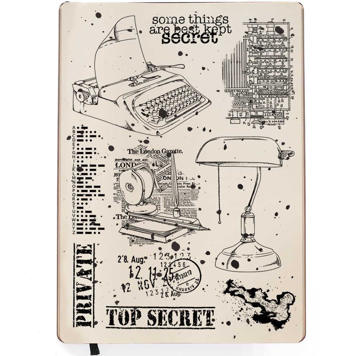 Ciao Bella Clear Stamp Set 6x8 Top Secret