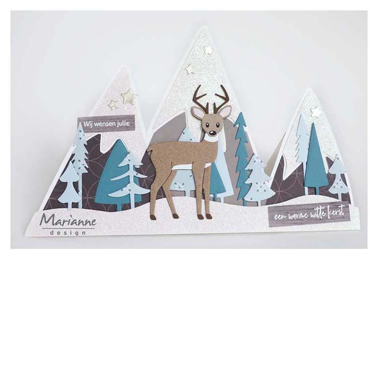 Marianne Design Craft Stencil Mountains By Marleen