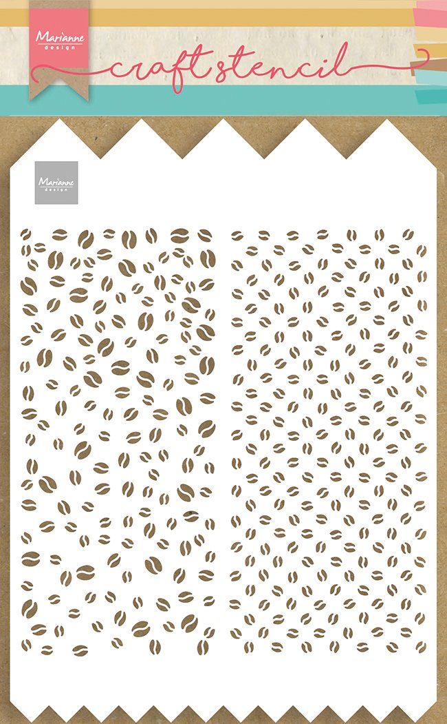 Craft Stencil Slimline A4 Coffee Beans