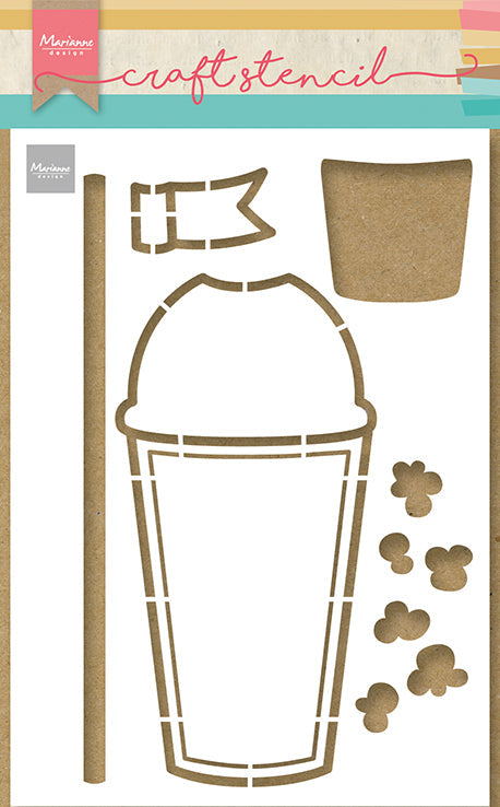 Marianne Design Craft Stencil - Smoothie Cup By Marleen