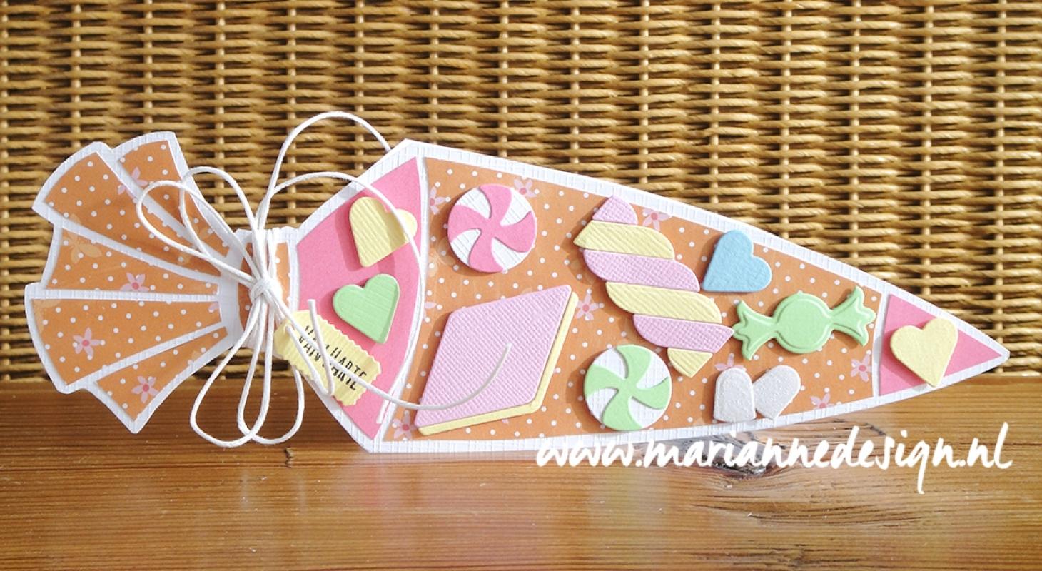 Marianne Design Craft Stencil - Candy Bag By Marleen