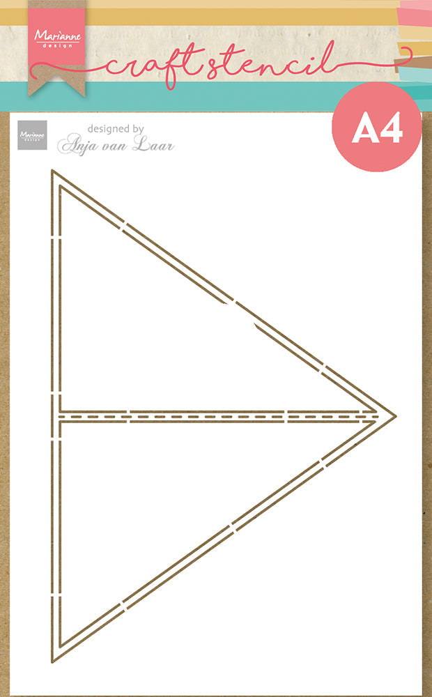 Marianne Design Craft Stencil - A4 - Anja's Triangle Card