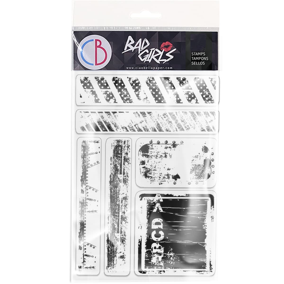 Ciao Bella Clear Stamp Set 4"x6" Urban Tags & Borders