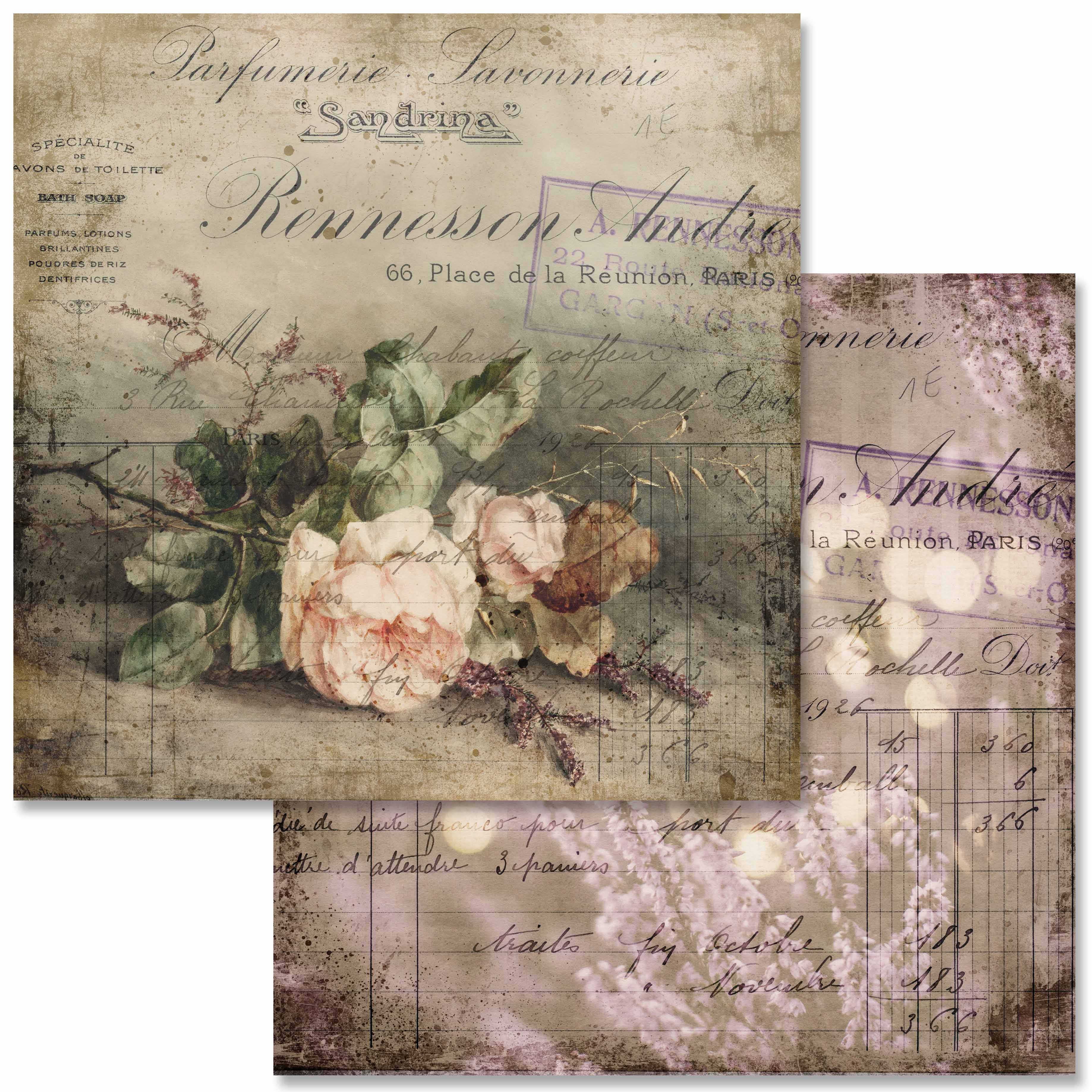 Vintage LavenderScrapbook Set - 12" x 12"