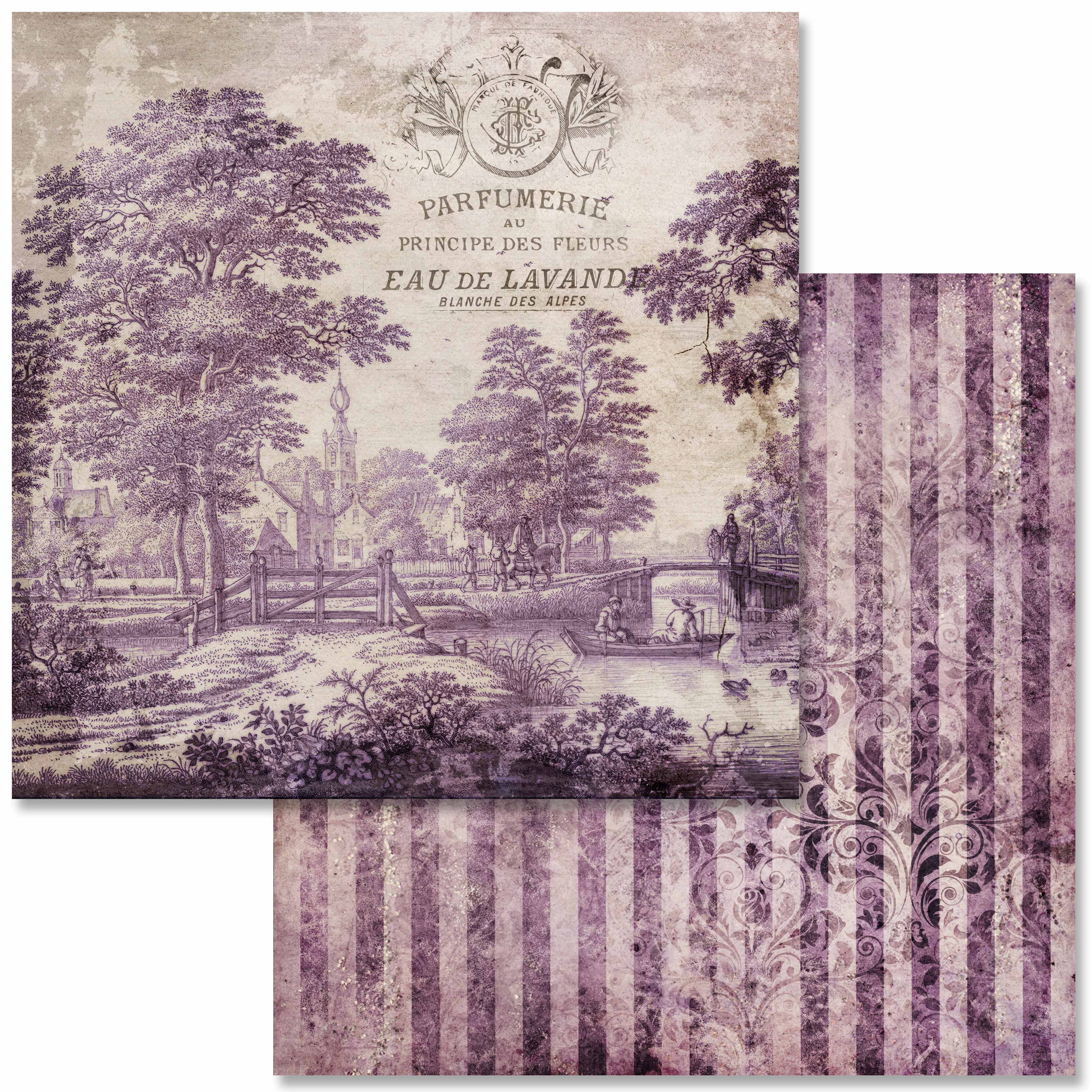 Vintage LavenderScrapbook Set - 12" x 12"