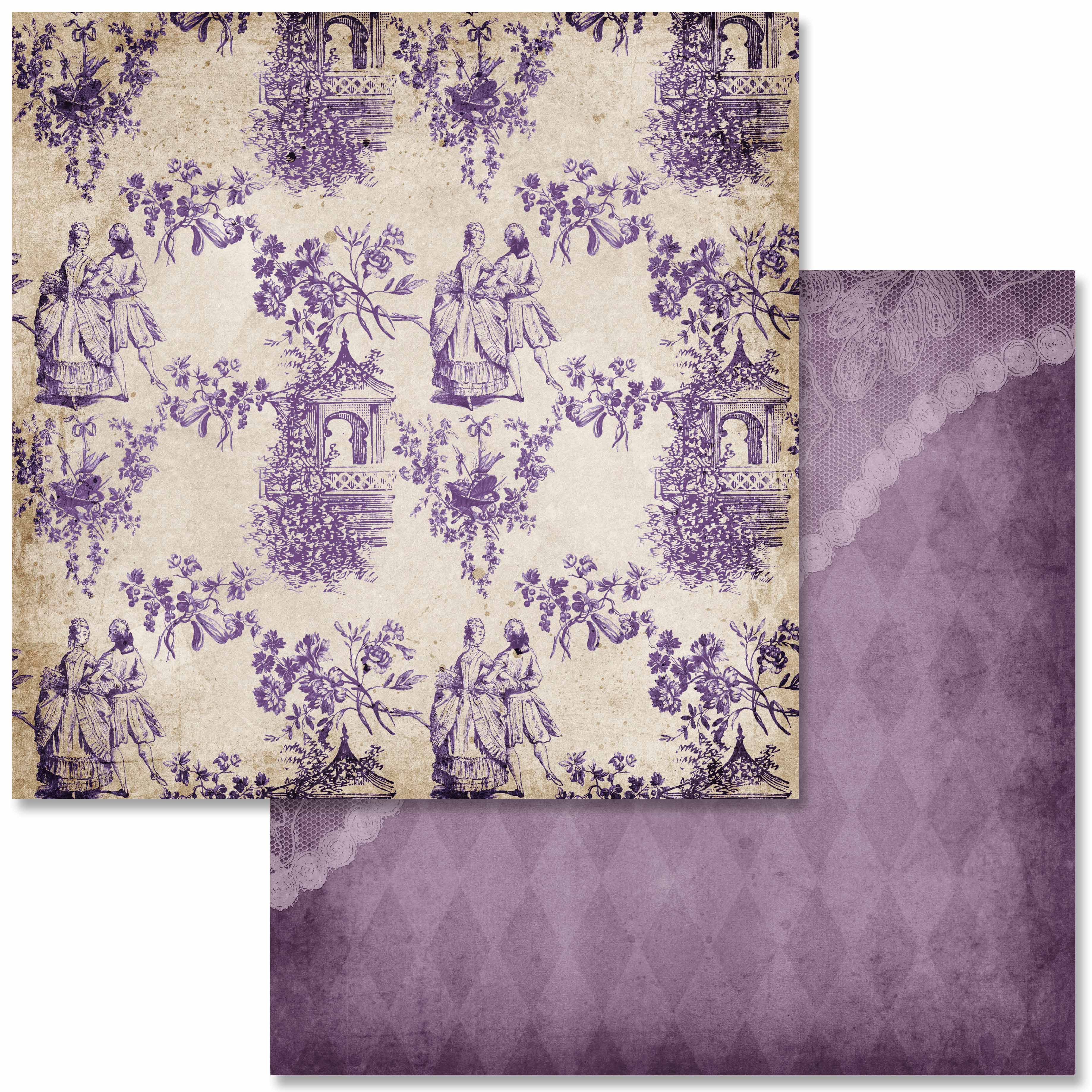 Vintage LavenderScrapbook Set - 12" x 12"