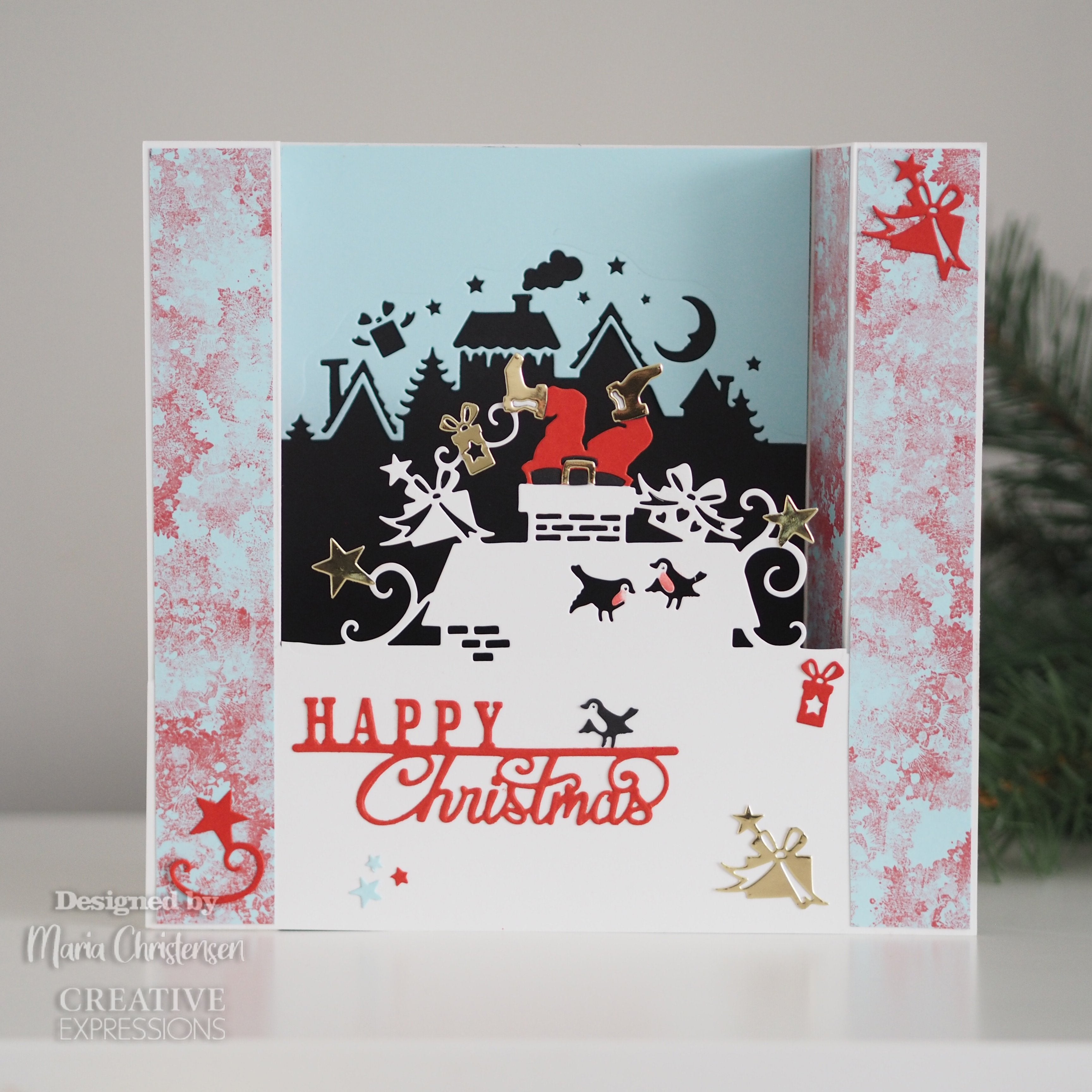 Creative Expressions Paper Cuts Look Out Santa's About Double Edger Craft Die