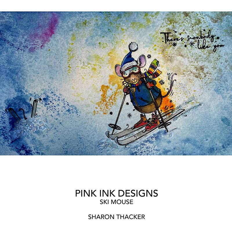 Pink Ink Designs Ski Mouse A7 Clear Stamp