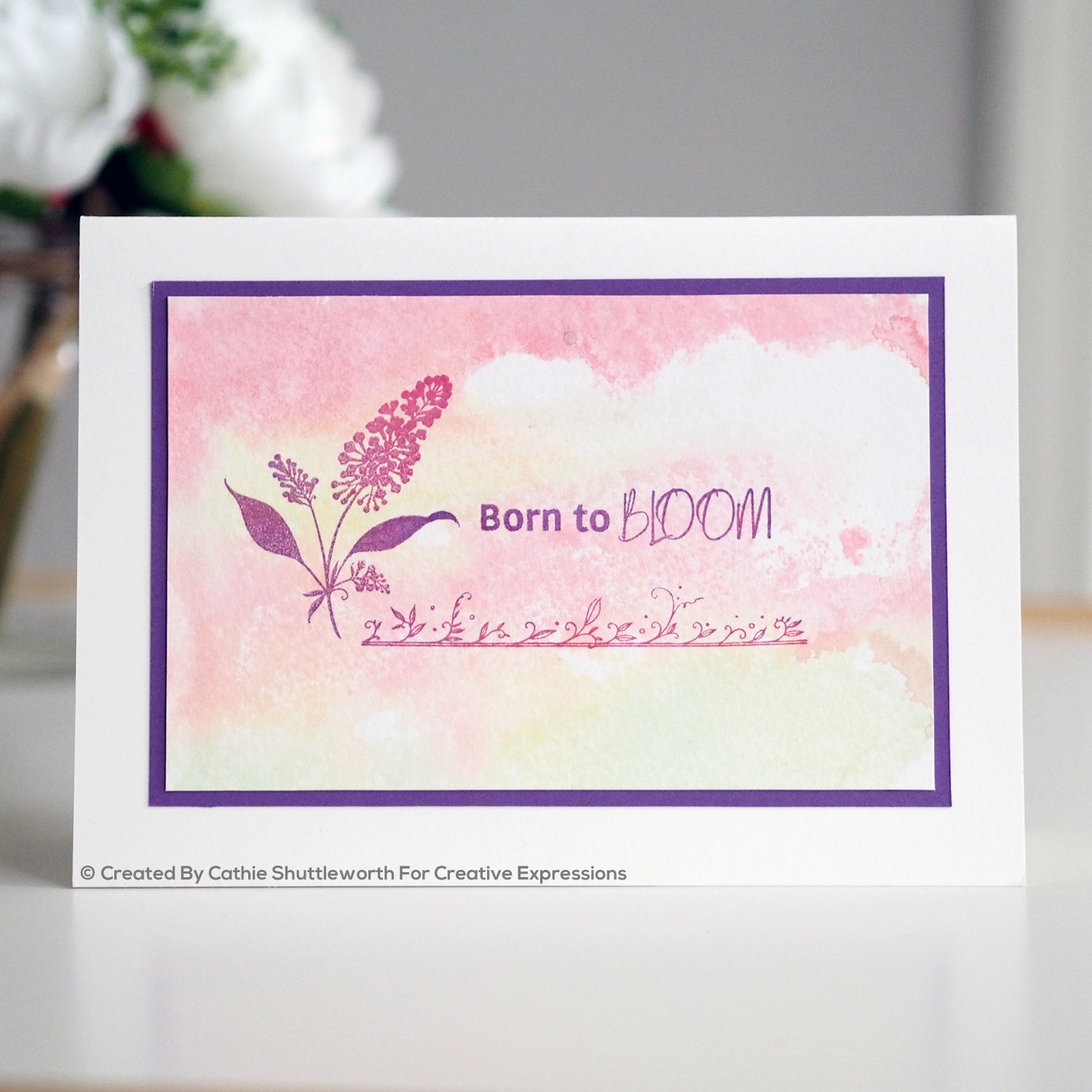 Pink Ink Designs Luscious Lilac A5 Clear Stamp Set