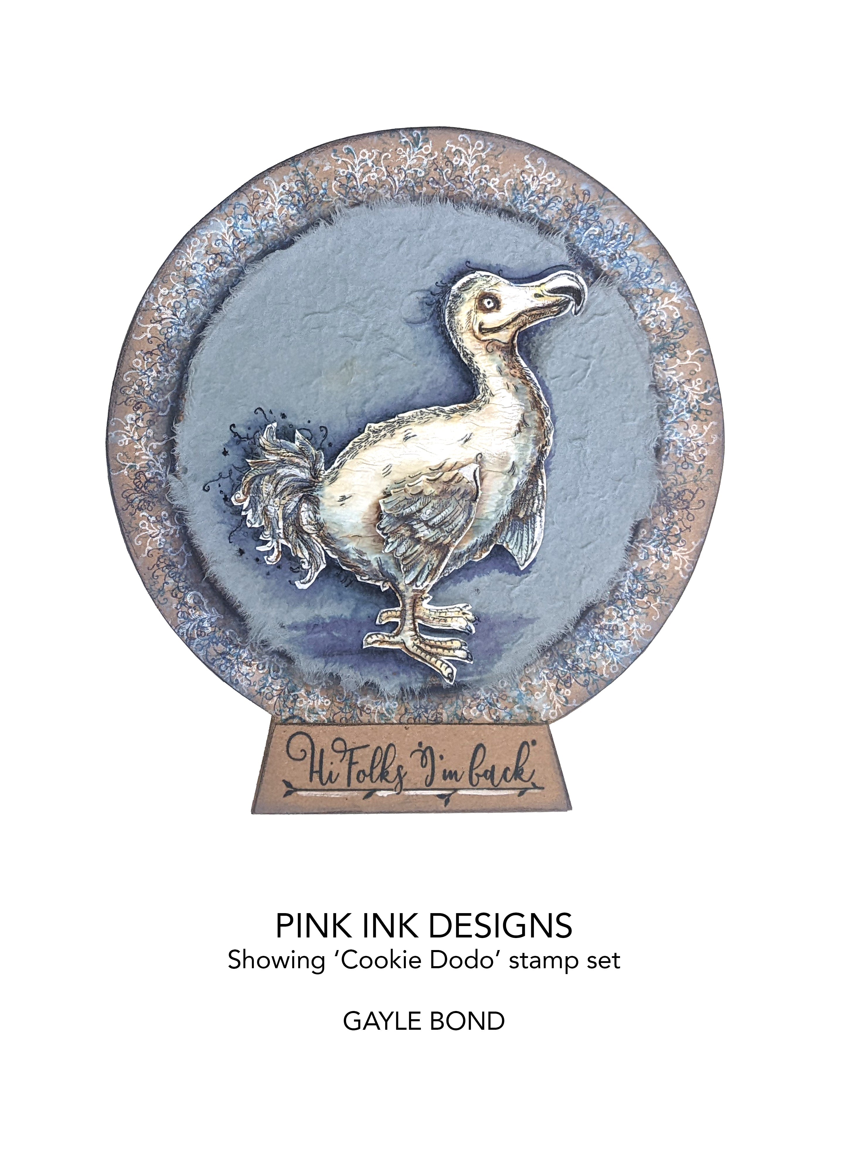 Pink Ink Designs Cookie Dodo 6 in x 8 in Clear Stamp Set