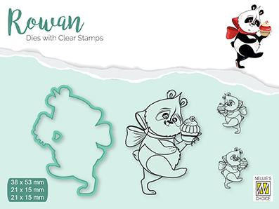 Rowan Dies with Clear Stamps Christmas Panda