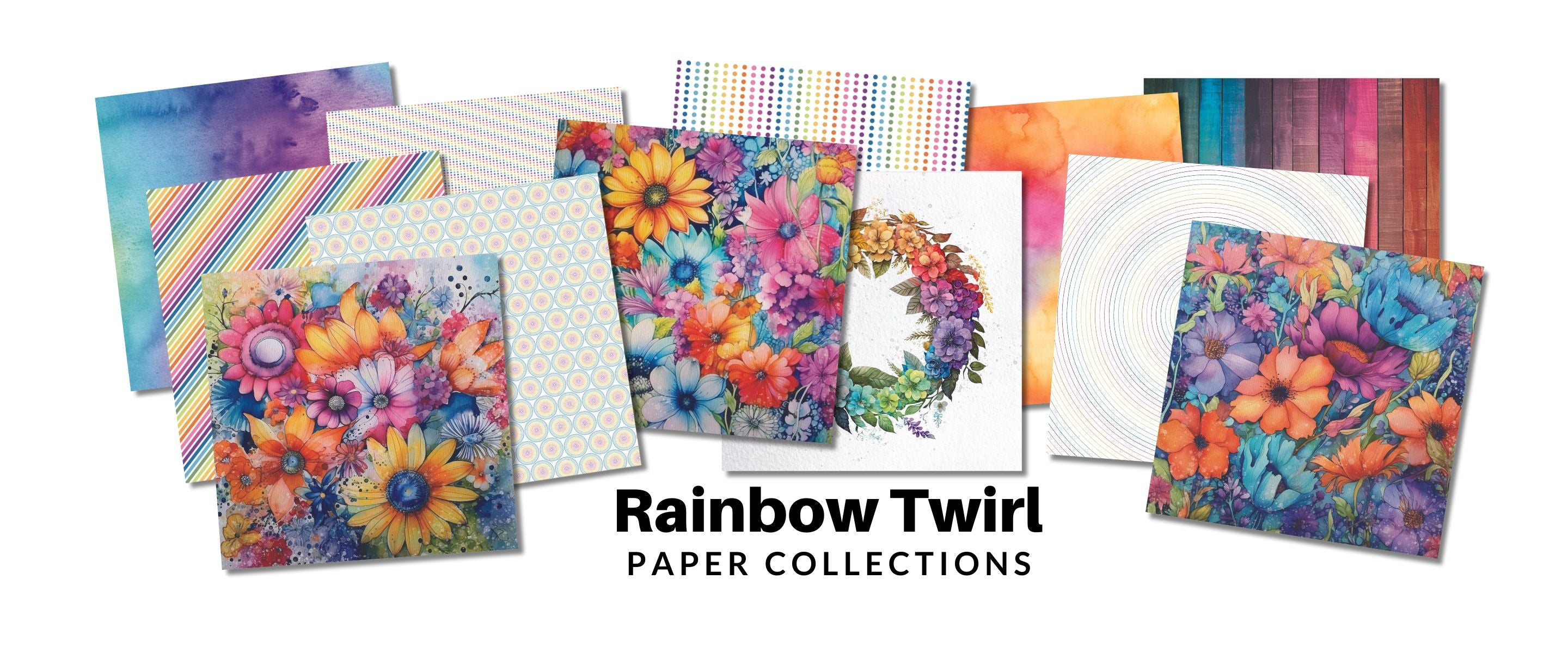 Rainbow Twirl 12x12 Paper Collection 30429