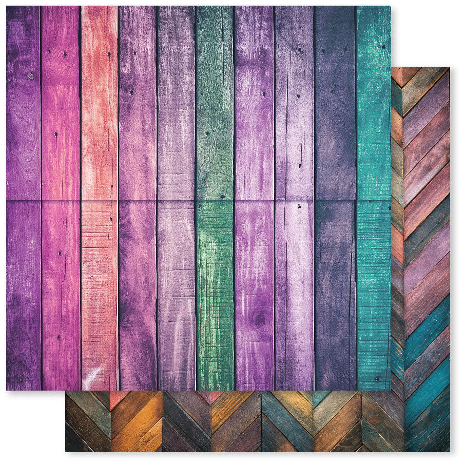 Rainbow Wood 12x12 Paper Collection 31019