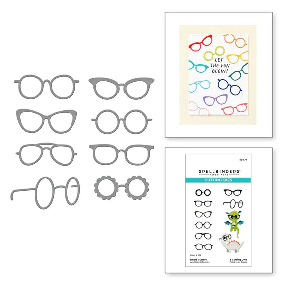 Smart Glasses Etched Dies from the Monster Birthday Collection