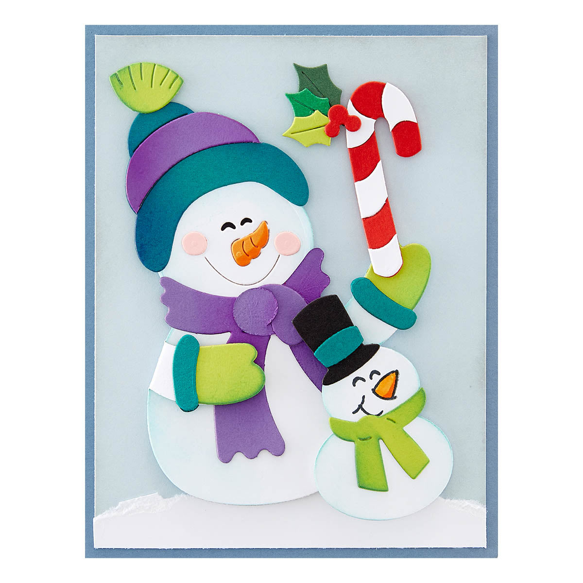 Snowman Hugs Etched Dies from the Holiday Hugs Collection by Stampendous