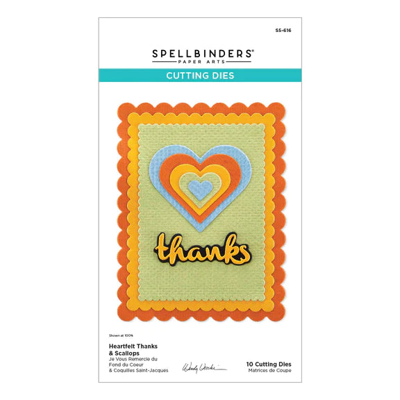 Heartfelt Thanks & Scallops Etched Dies from the From the Garden Collection by Wendy Vecchi