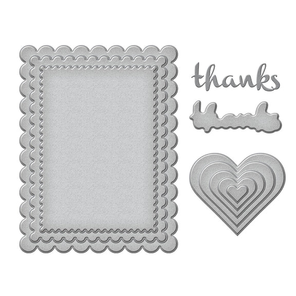 Heartfelt Thanks & Scallops Etched Dies from the From the Garden Collection by Wendy Vecchi