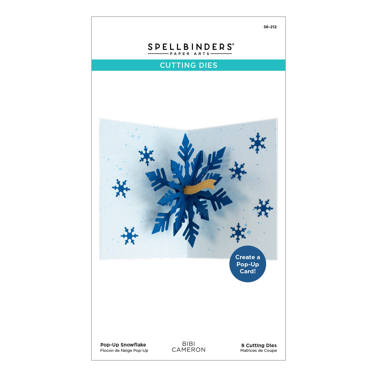 Pop-Up Snowflake Etched Dies from the Bibi's Snowflakes Collection by Bibi Cameron