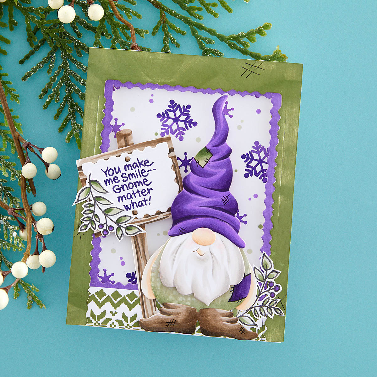 Gnome Hugs Etched Dies from the Holiday Hugs Collection by Stampendous