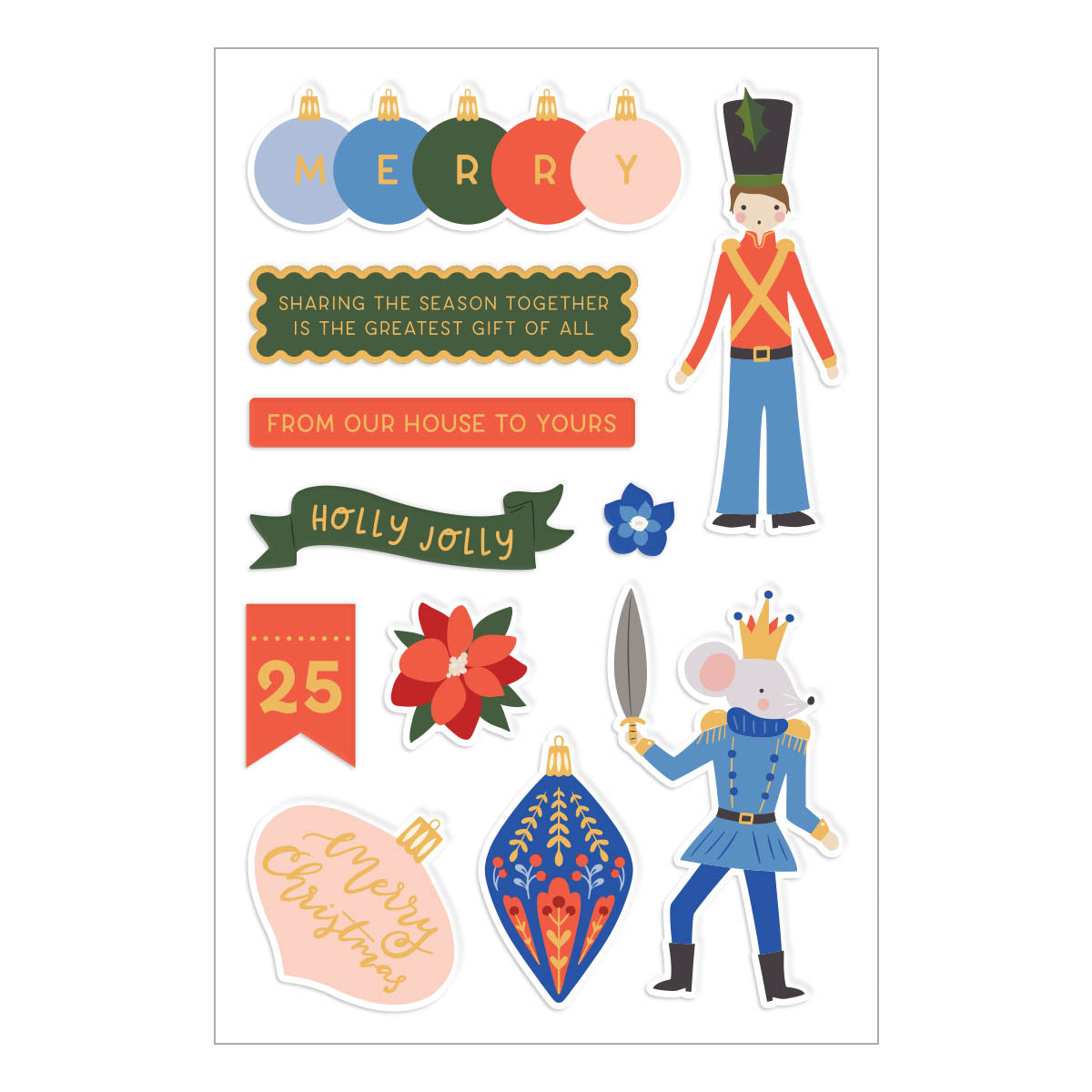 Nutcracker Ballet Chipboard Stickers from the Nutcracker Sweet Collection