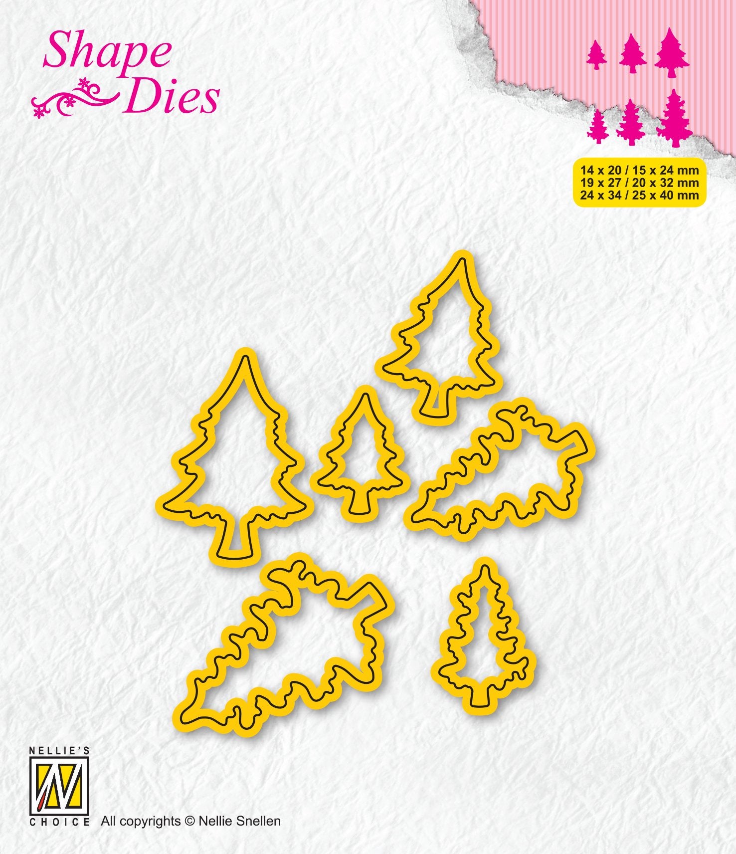 Nellie's Choice - Shape Dies -Mini Dies Pinetrees-2