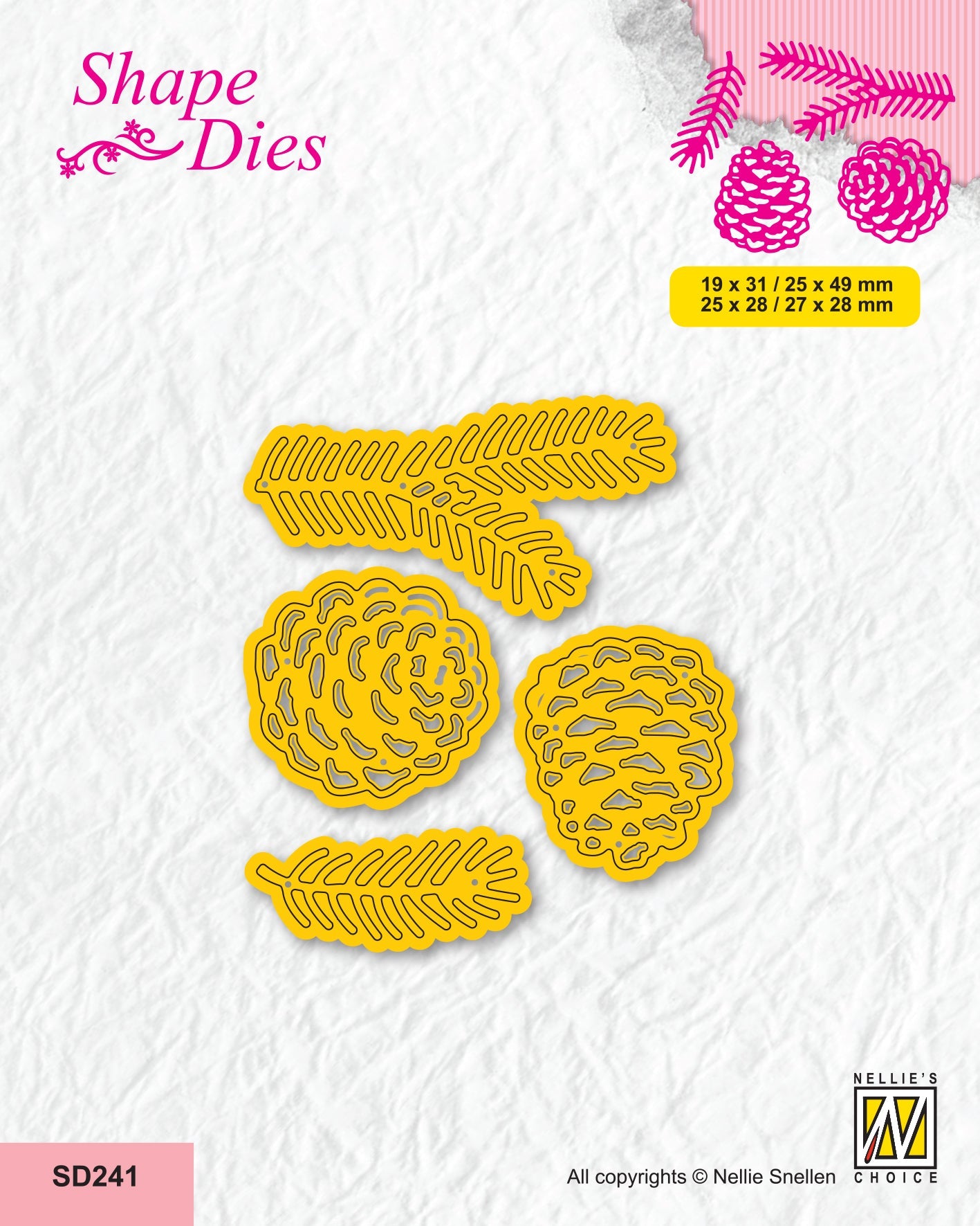 Nellie's Choice Shape Die - Christmas - Pine Cones