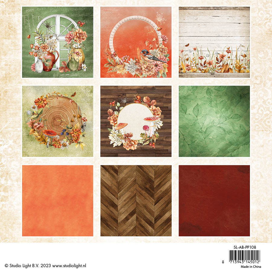 SL Paper Pad Deep Tones Autumn Bouquet 152,4x152,4x9mm 36 SH  nr.108