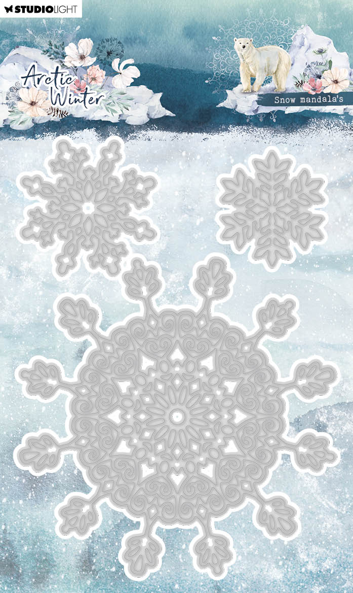 SL Cutting Dies Snow Mandalas Artic Winter 105x144x1mm 3 PC nr.762