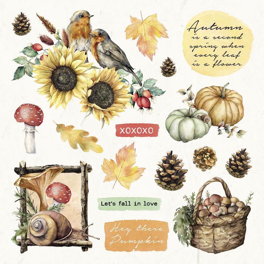 SL Die-Cut Block Fall Elements Beauty Of Fall 150x150mm 20 Sh nr.09