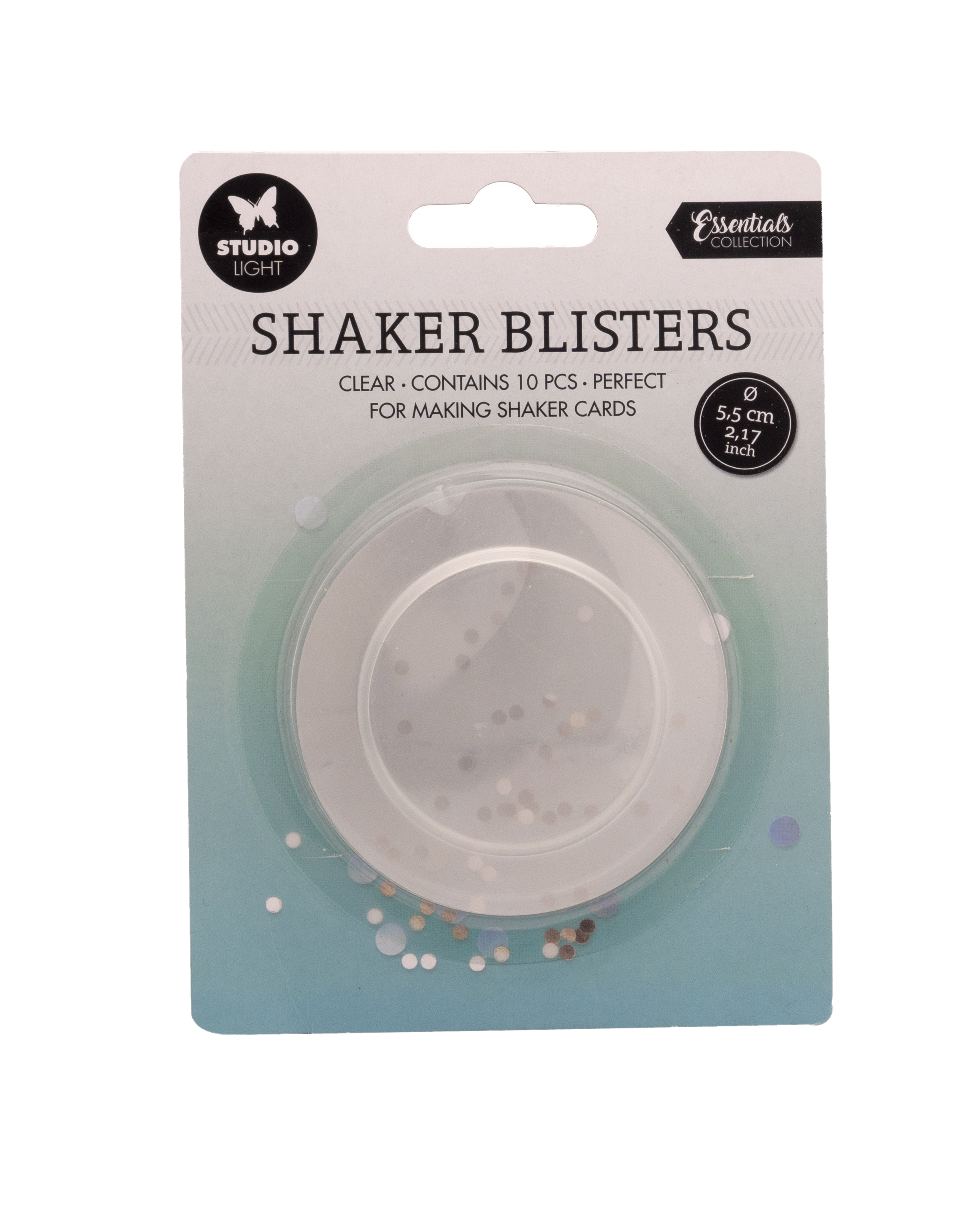 SL Shaker Window Blister Round Essentials 55x55x5mm 10 PC nr.01