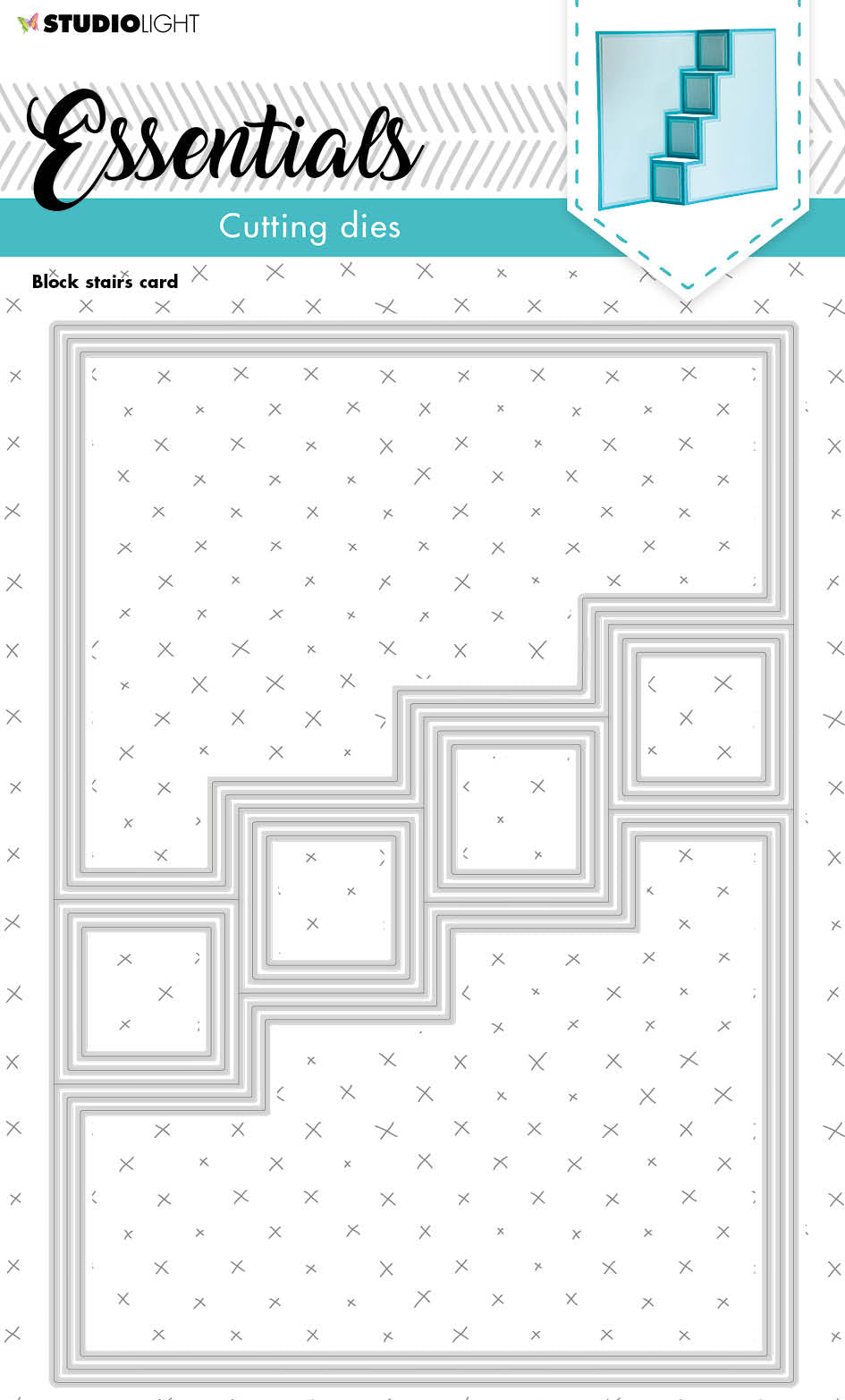 SL Cutting Die Block Stairs Card Essentials 140x200x1mm 13 PC nr.210