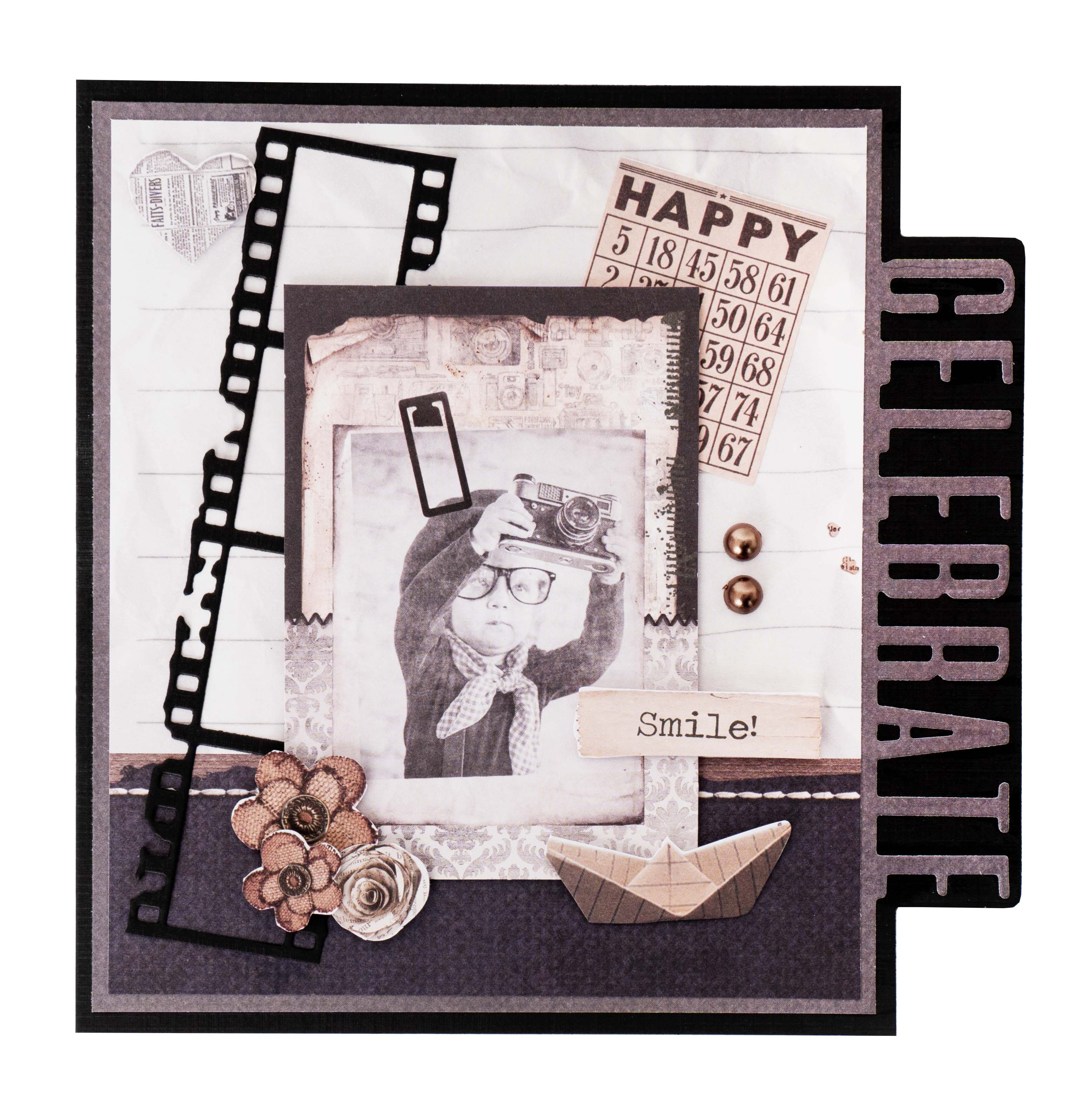 SL Cutting Die Celebration Sentiments Essentials 58x152x1mm 4 PC nr.215